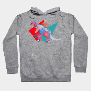 3-D retro dragon Hoodie